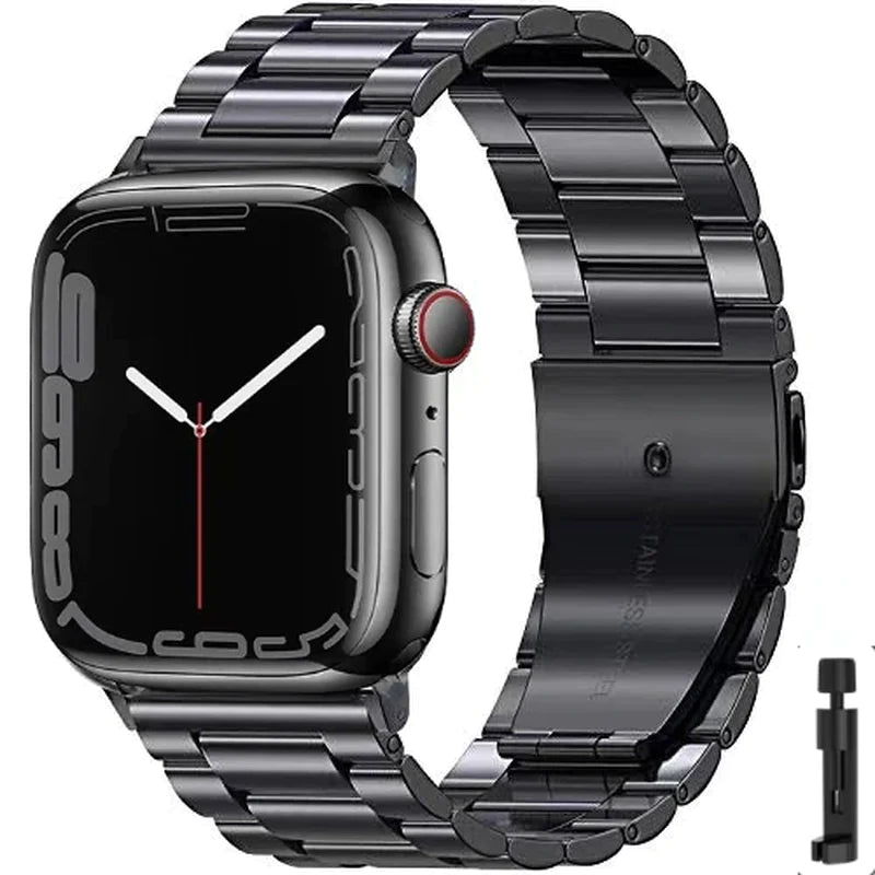 Metal Strap for Apple Watch Ultra 49Mm 8 7 45Mm 41Mm Stainless Steel Smart Watch Wristband for Iwatch 6 5 4 3 SE 44Mm 42Mm 40Mm