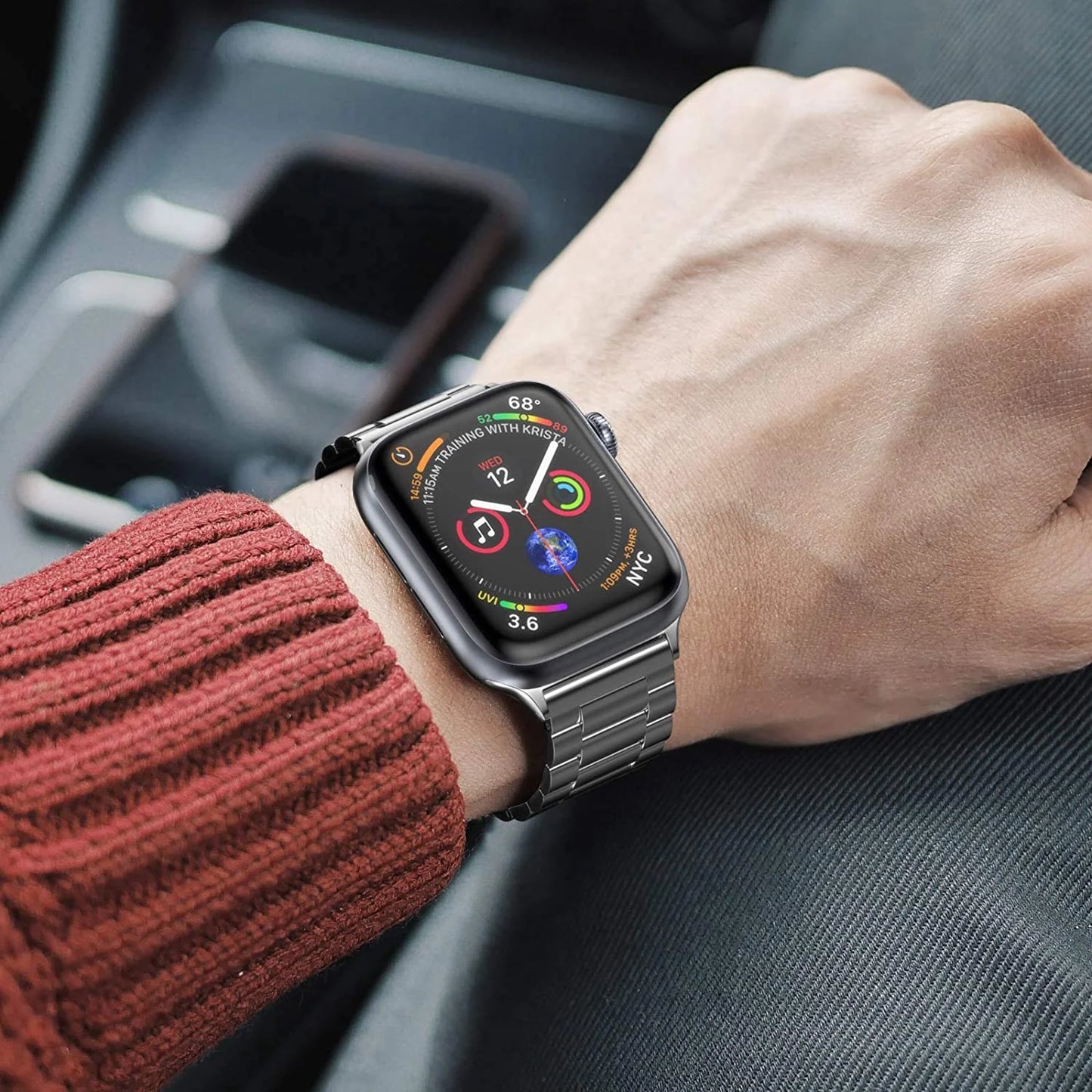 Metal Strap for Apple Watch Ultra 49Mm 8 7 45Mm 41Mm Stainless Steel Smart Watch Wristband for Iwatch 6 5 4 3 SE 44Mm 42Mm 40Mm