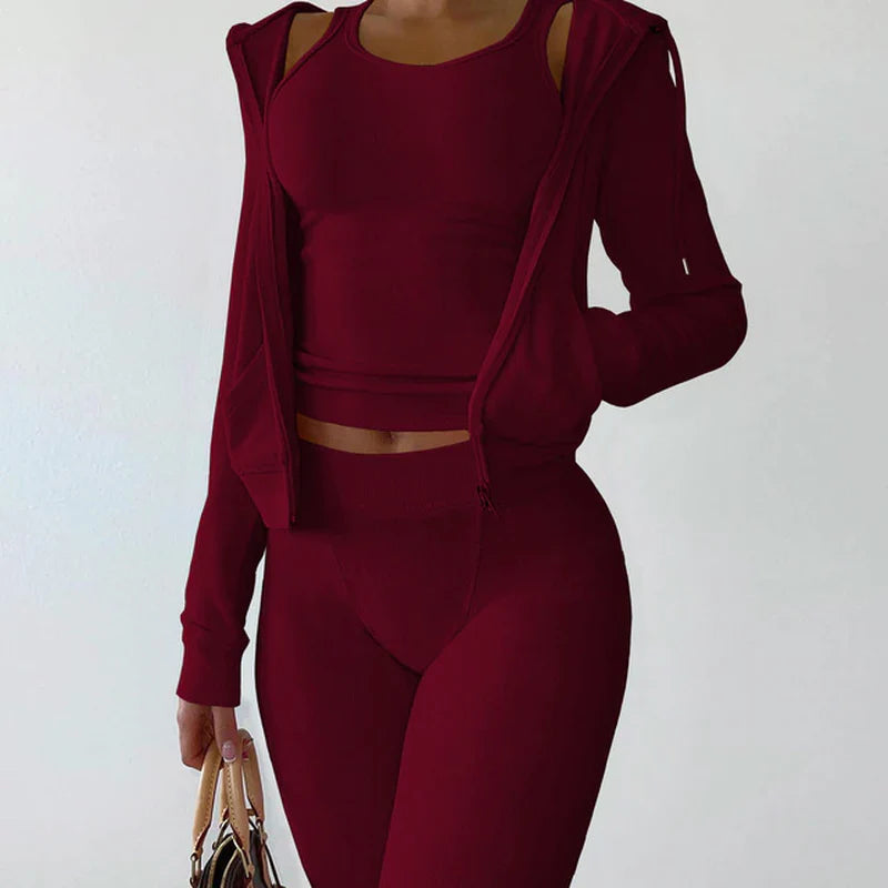 Cropped Jacket Tracksuit Two Piece Set Elegant 2 Pieces Sets Women Luxury Outfit Sweatsuit Velour Zip up Hoodie Jackets