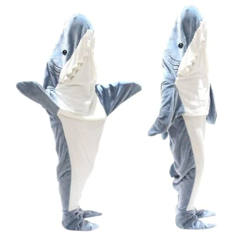 Cartoon Shark Sleeping Bag Pajamas Office Nap Shark Blanket Karakal High Quality Fabric Mermaid Shawl Blanket for Children