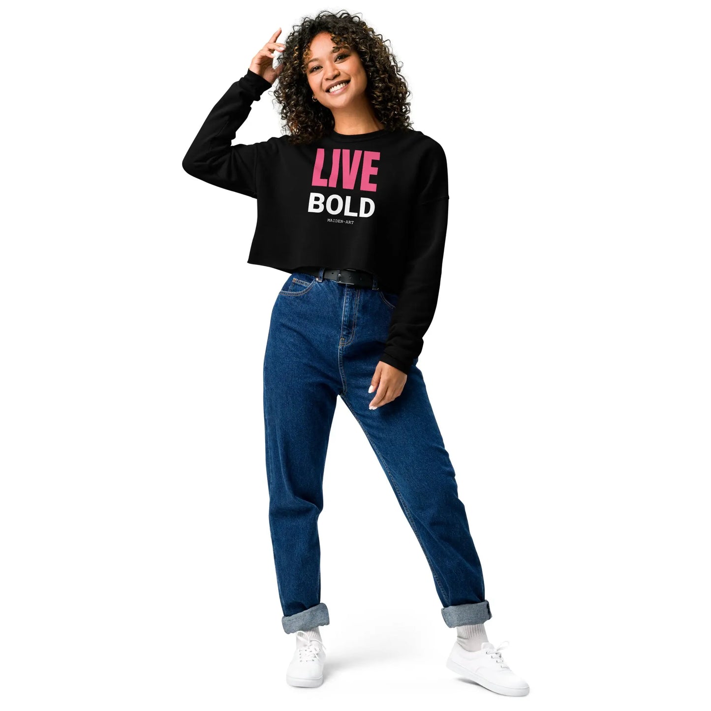 Live Bold Crop Sweatshirt - Sweatshirt Women