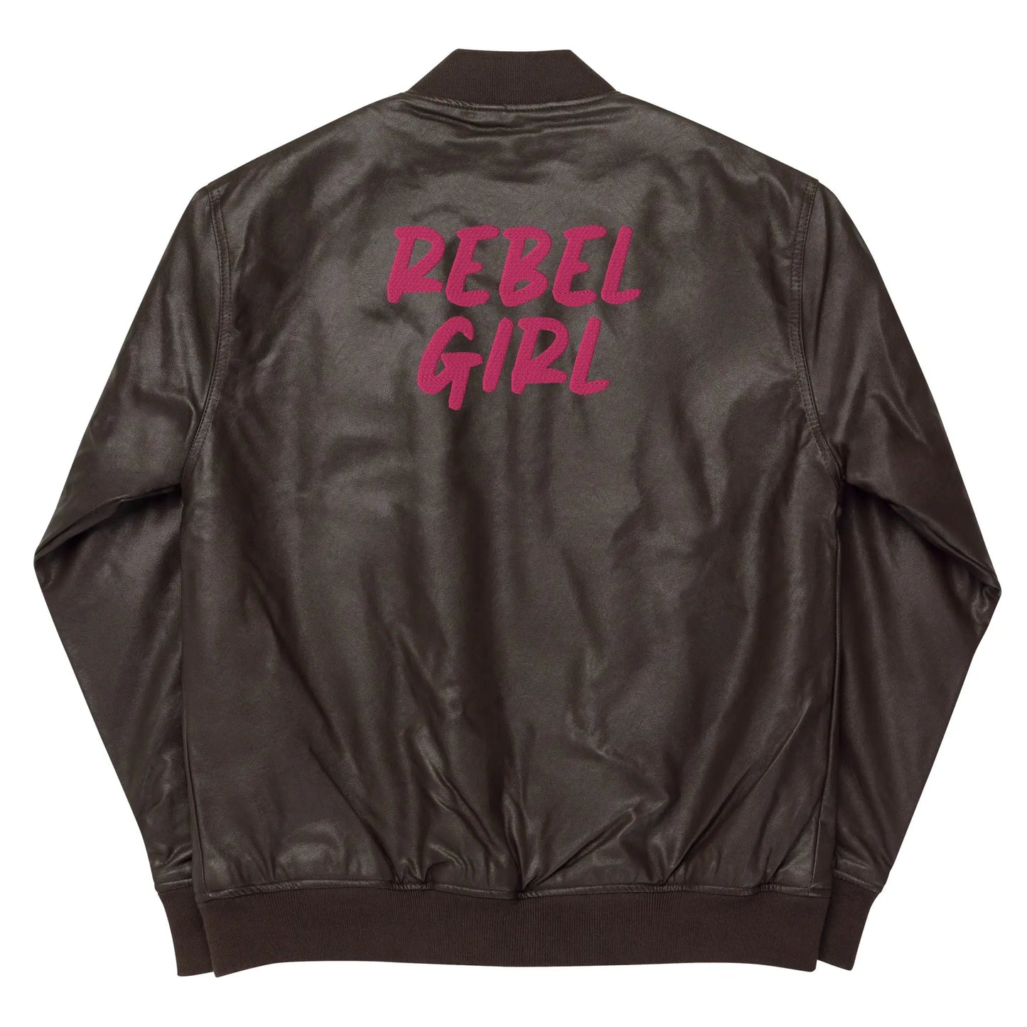 REBEL GIRL Leather Bomber Jacket